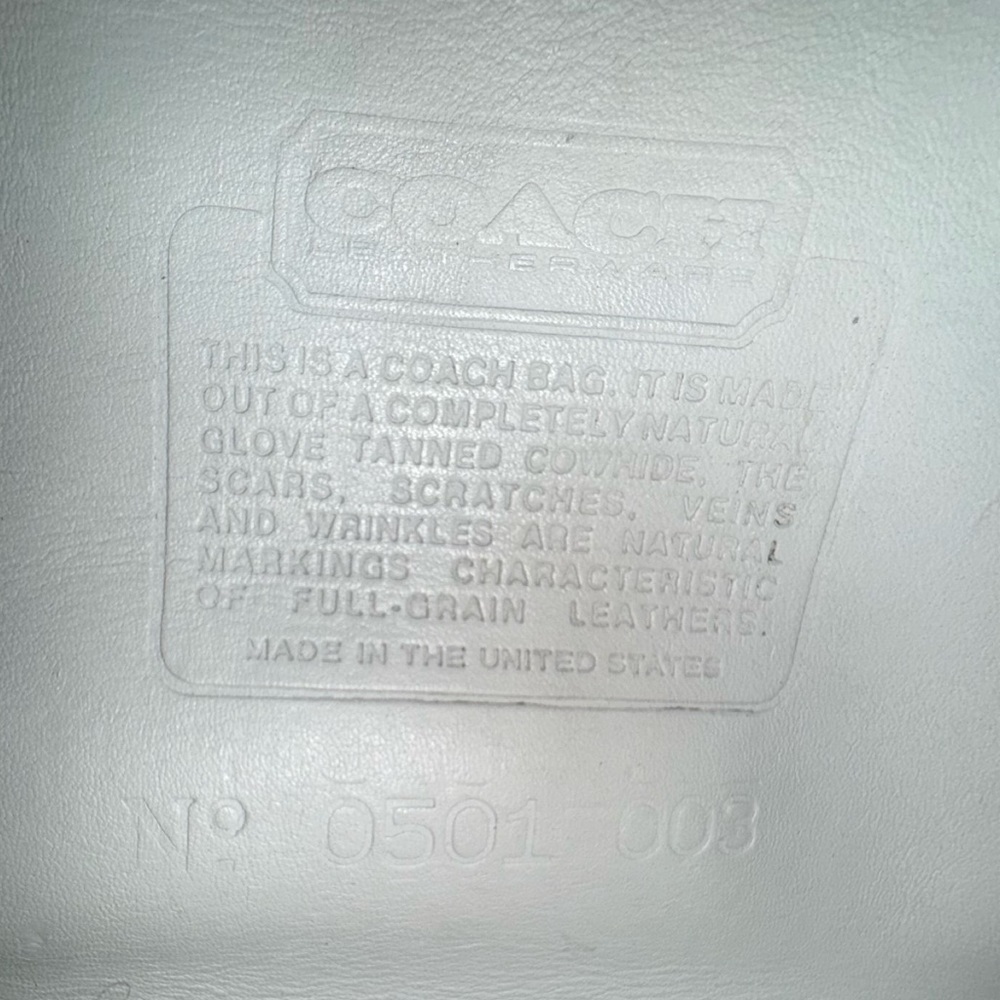Vintage Coach White Slim Zip Bag 4018 - Picture 8 of 12
